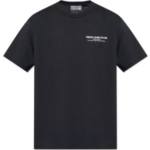Versace Jeans Couture, Heren, Tops, Zwart, Maat: S Katoen,