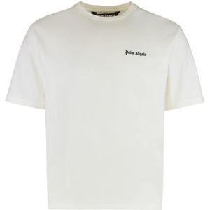 Palm Angels, Heren, Tops, Wit, Maat: XS Katoen,