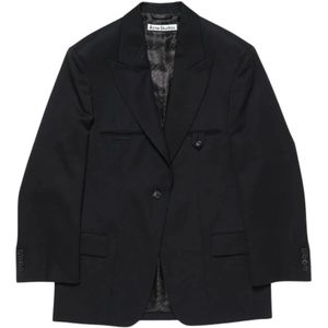 Acne Studios, Dames, Jassen, Zwart, Maat: 2XS Wol,