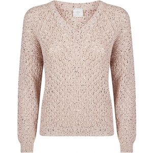 Eleventy, Dames, Truien, Beige, Maat: XL Katoen,