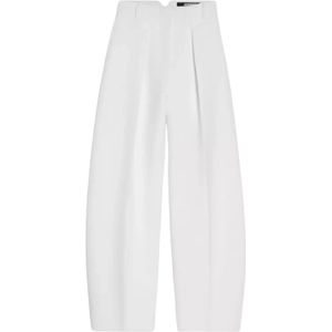 Jacquemus, Dames, Broeken, Wit, Maat: 2XS Katoen,
