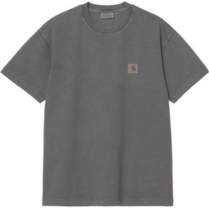 Carhartt Wip, Heren, Tops, Zwart, Maat: M Zijde,