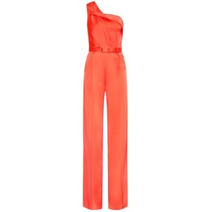 Max Mara, Dames, Jumpsuits & Playsuits, Oranje, Maat: M Satijn,