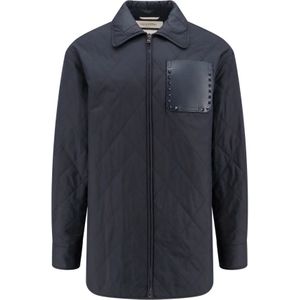 Valentino, Heren, Jassen, Blauw, Maat: L Poliester,
