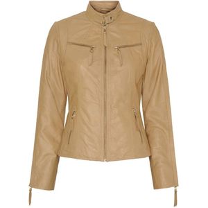 Btfcph, Dames, Jassen, Beige, Maat: S Leer,