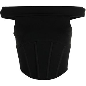 Misbhv, Dames, Tops, Zwart, Maat: S Viscose,