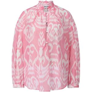 Bazar Deluxe, Dames, Blouses & Shirts, Roze, Maat: 4XS Katoen,
