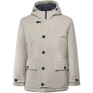 Fay, Heren, Jassen, Grijs, Maat: XL Gabardine,