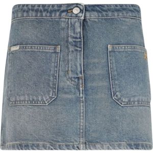 Courrèges, Dames, Rokken, Blauw, Maat: W27 Denim,