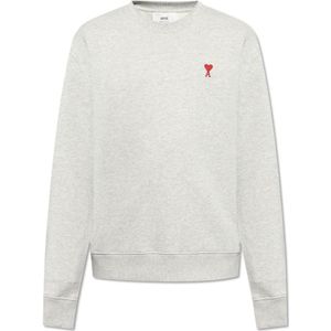 Ami Paris, Heren, Sweatshirts & Hoodies, Grijs, Maat: M Katoen,