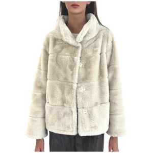 Nenette, Dames, Jassen, Beige, Maat: M Poliester,