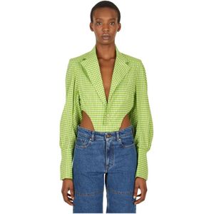 Ninamounah, Dames, Tops, Groen, Maat: M Katoen,