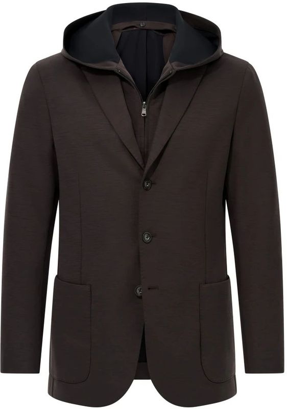 Boggi Milano, Heren, Jassen, Bruin, Maat: S Wol,