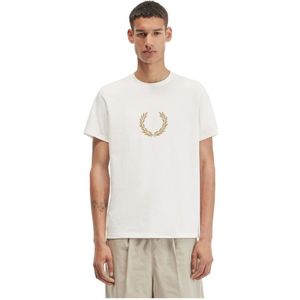 Fred Perry, Heren, Tops, Beige, Maat: S