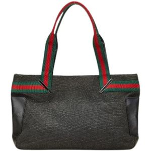 Gucci Vintage, Dames, Pre-owned, Zwart, Maat: ONE Size Denim,