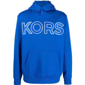 Michael Kors, Heren, Sweatshirts & Hoodies, Blauw, Maat: S Katoen,