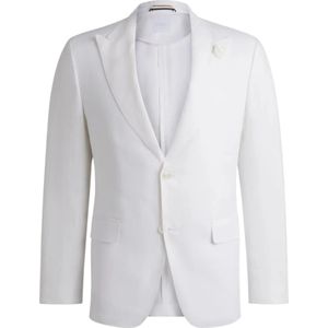 Hugo, Heren, Pakken, Wit, Maat: M Linnen,
