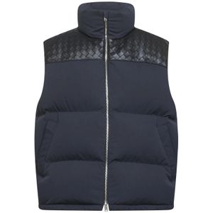 Bottega Veneta, Heren, Jassen, Blauw, Maat: S Nylon,