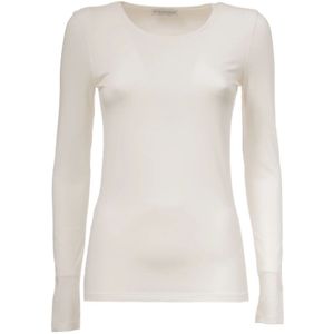 Le Tricot Perugia, Dames, Tops, Wit, Maat: M Viscose,