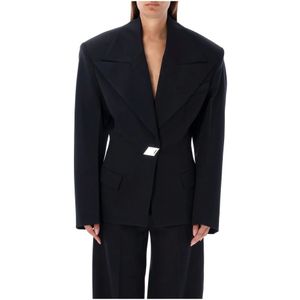 The Attico, Dames, Jassen, Zwart, Maat: XS Wol,