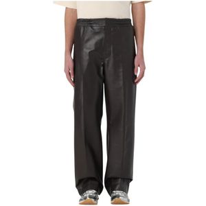 Bottega Veneta, Heren, Broeken, Bruin, Maat: S Leer,