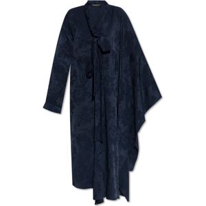 Balenciaga, Dames, Jurken, Blauw, Maat: XS Satijn,