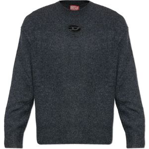 Diesel, Heren, Truien, Grijs, Maat: L Wol,