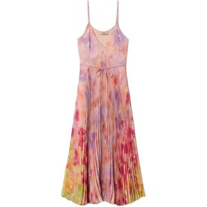 Twinset Elegante Midi Jurk , Multicolor , Dames , Maat: XS