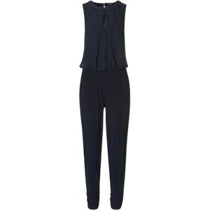Vera Mont - Jumpsuit - Blauw - Polyester - Mouwloos met Wijde Pijpen