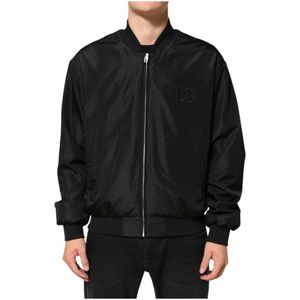 Dolce & Gabbana, Heren, Jassen, Zwart, Maat: 2XL Polyamide,