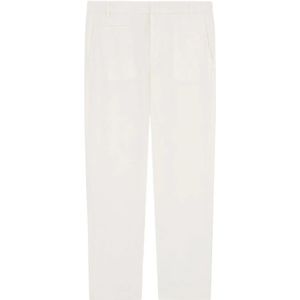 Dondup, Dames, Broeken, Wit, Maat: XS Linnen,