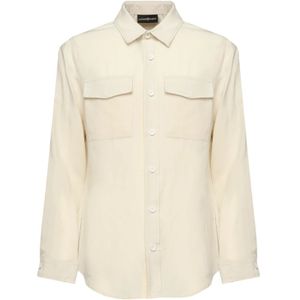 Giuliano Galiano, Heren, Overhemden, Beige, Maat: S