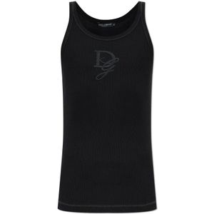 Dolce & Gabbana, Heren, Tops, Zwart, Maat: M Katoen,