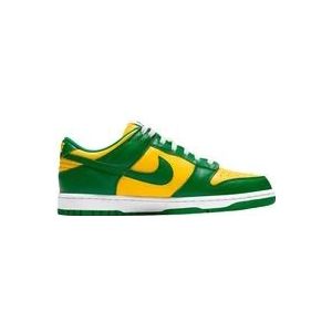 Nike Groen en Geel Dunk Low Sneakers , Multicolor , Heren , Maat: 42 1/2 EU