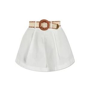 Zimmermann Shorts met riem , Beige , Dames , Maat: XS