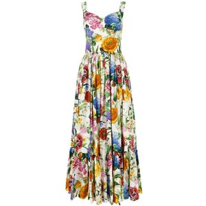 Dolce & Gabbana, Dames, Jurken, Veelkleurig, Maat: M Katoen,