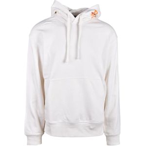 Diesel, Heren, Sweatshirts & Hoodies, Wit, Maat: 2XL Katoen,