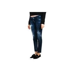 Dsquared2 Cropped Jeans , Blue , Dames , Maat: XS