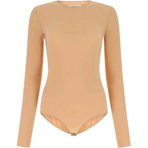 Maison Margiela, Dames, Tops, Beige, Maat: 3XS Nylon,