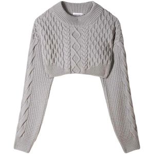 Patrizia Pepe, Dames, Truien, Grijs, Maat: M Wol,