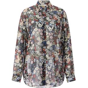 Khaite, Dames, Blouses & Shirts, Veelkleurig, Maat: S Zijde,