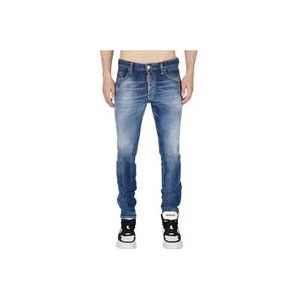 Dsquared2 Zwarte Skater Slim-fit Jeans , Blue , Heren , Maat: 2XL