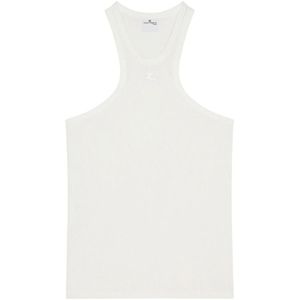 Courrèges, Heren, Tops, Wit, Maat: M Katoen,