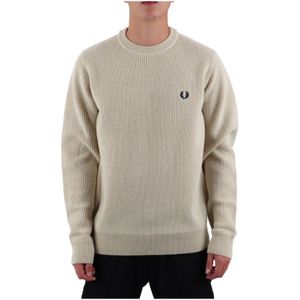 Fred Perry, Heren, Truien, Beige, Maat: XL Wol,