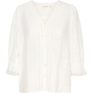 Cream, Dames, Blouses & Shirts, Beige, Maat: XL