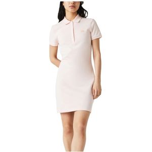 Lacoste, Dames, Jurken, Roze, Maat: S Katoen,