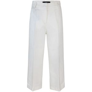 Max Mara - Rechte Broek - Katoen - Linnen - Zwart