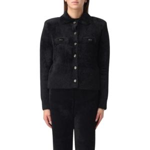 Twinset, Dames, Jassen, Zwart, Maat: M Viscose,