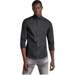 G-star, Heren, Overhemden, Zwart, Maat: M Katoen,