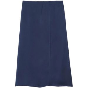 Ines de la Fressange Paris, Dames, Rokken, Blauw, Maat: 2XS Linnen,